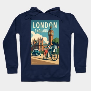 A Vintage Travel Art of London - England Hoodie